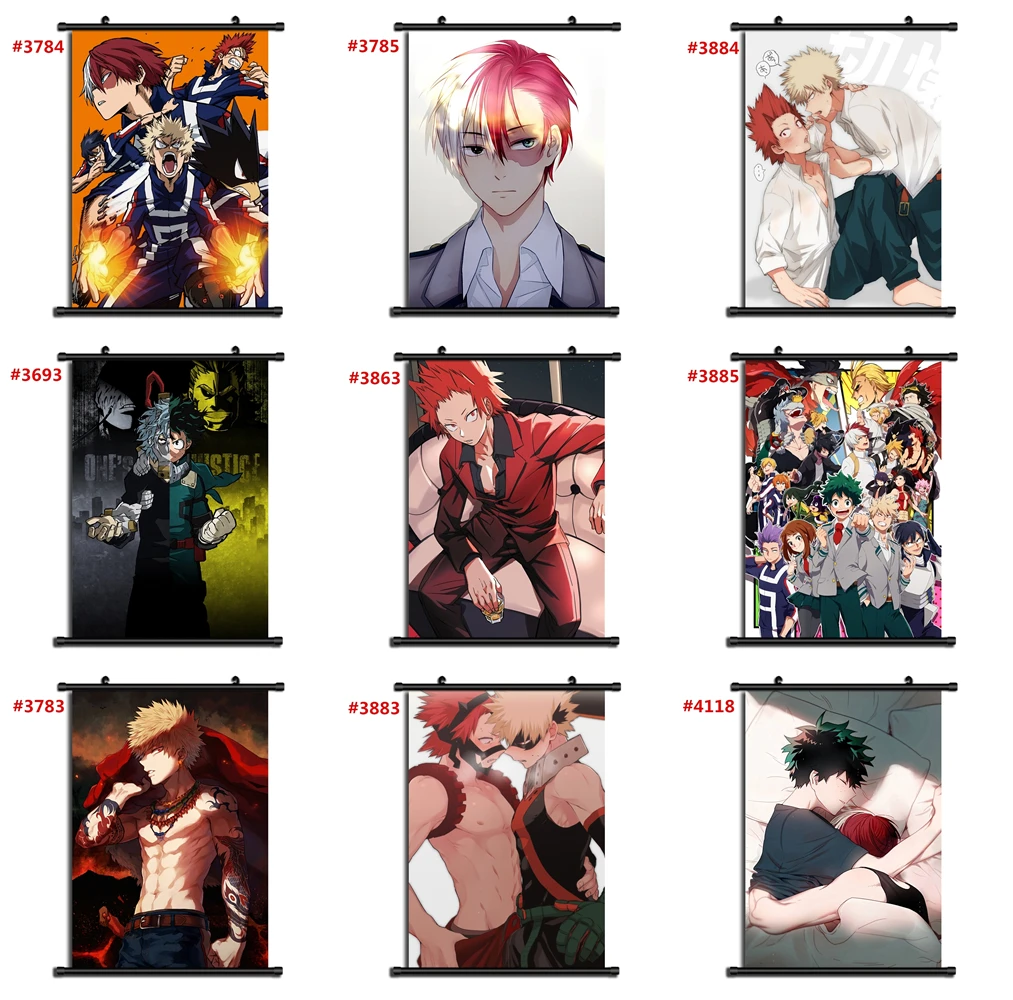 

boku no hero academia Anime manga wall Poster Scroll n