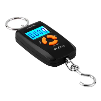 

WH-A05L LCD Portable Digital Electronic Scale Pocket 45kg/10g Luggage Hanging Fishing Hook Balance Scale Electronic lb oz kg Hot