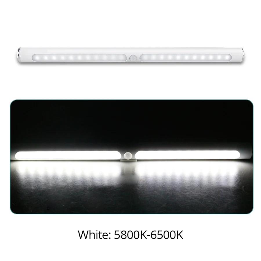 Tanie Foxcncar led ładowane na usb oświetlenie podszafkowe PIR Motion Sensor szafa oświetlenie do szafki szafka kuchnia lampka nocna