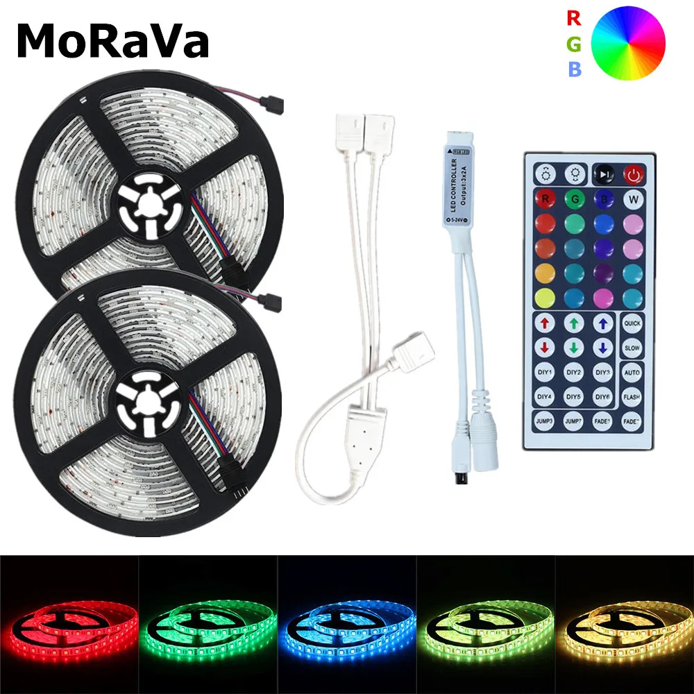 #Best 5050 Waterproof LED Strip SDM 12V RGB LED Strip 5M 10M 15M Flexible LED Diode Tape Low Voltage LED Rope Lighting For Home Decor