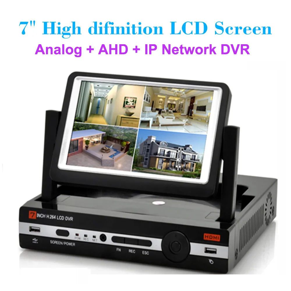  Home Surveillance H.264 VGA HDMI Output Security 4CH 8CH AHD DVR All in One Hybrid 3in1 DVR NVR HVR Support iPhone Android Phone 