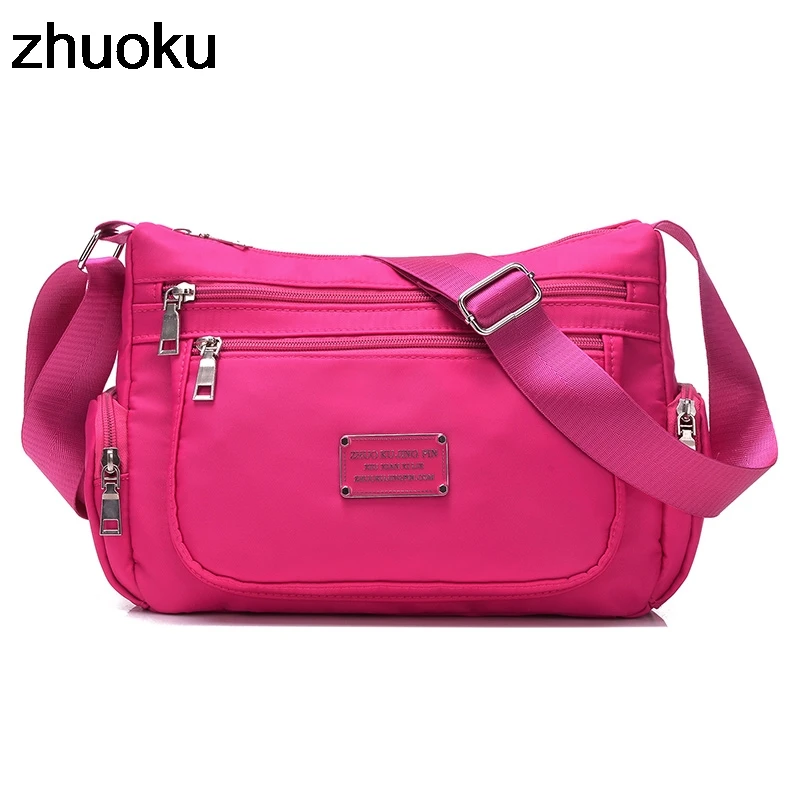 Nylon Beach Messenger Bag Girls Shoulder Bags Handbags Women Famous Brand Crossbody Bag Solid Bolsa Feminina
