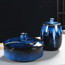 Творческий Винтаж Yaobian Керамика банка для чая для офиса кунг-фу чайный сервиз аксессуары дома банки для хранения в форме тыквы бак со комплект крышек уплотнение Tieguanyin может