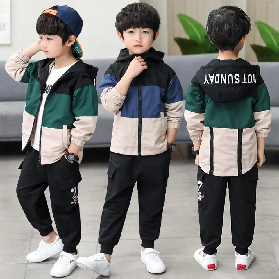 

Spring Kids Boys Clothing Set Spring Autumn Kids Clothes Set 4 6 8 10 12 13 Years Boys Sports Suit Fashion Children Clothing