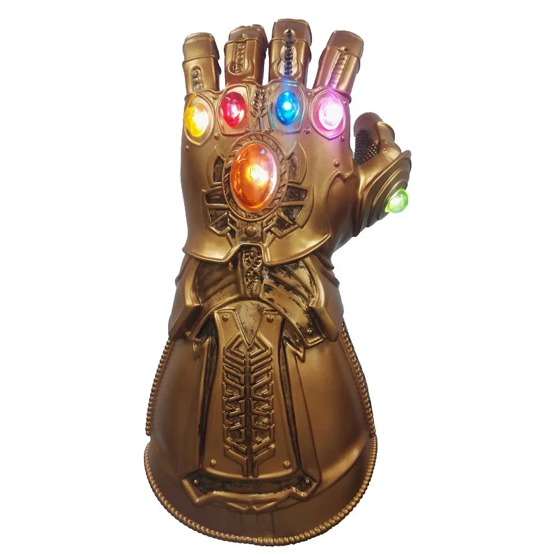 Эндгейм танос Led Infinity Gauntlet костюмы для косплея Бесконечность камни войны перчатка ПВХ маска для детей и взрослых Размер