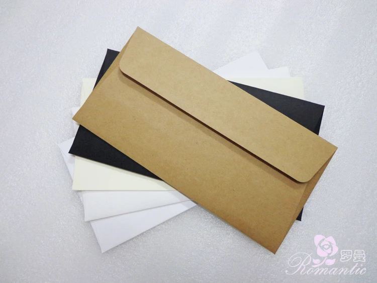 

Simple yellow white black brown envelope Postcard DL high-grade standard envelopes