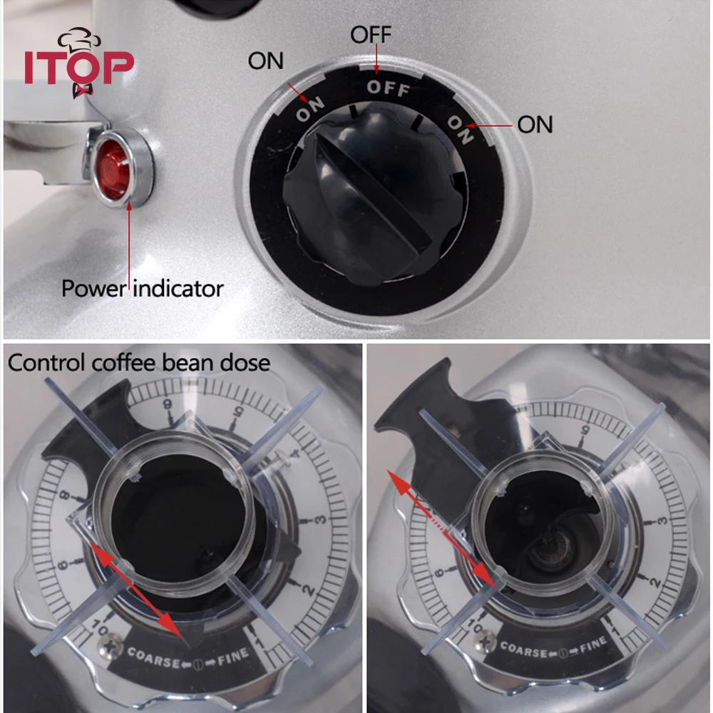 ITOP высокое качество электрический коммерческий кофейный кофейные мельницы для отеля и ресторана