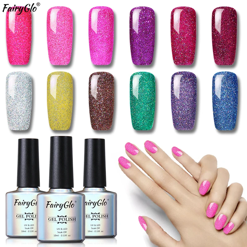 

FairyGlo 10ml UV Gel Nail Polish Soak off Gel Polish Bling Nial Gel Lak Neon Color UV Lamp 1pcs Vernis Semi Permanent Gelpolish