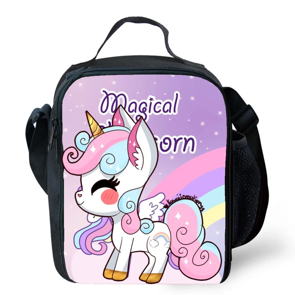 Hello Unicorn Lunch Bag Oxford Food Preservation Organizer Picnic Lunch Bags Fresh Fruit Insulation Pouch Cooler for Kids girls (3)