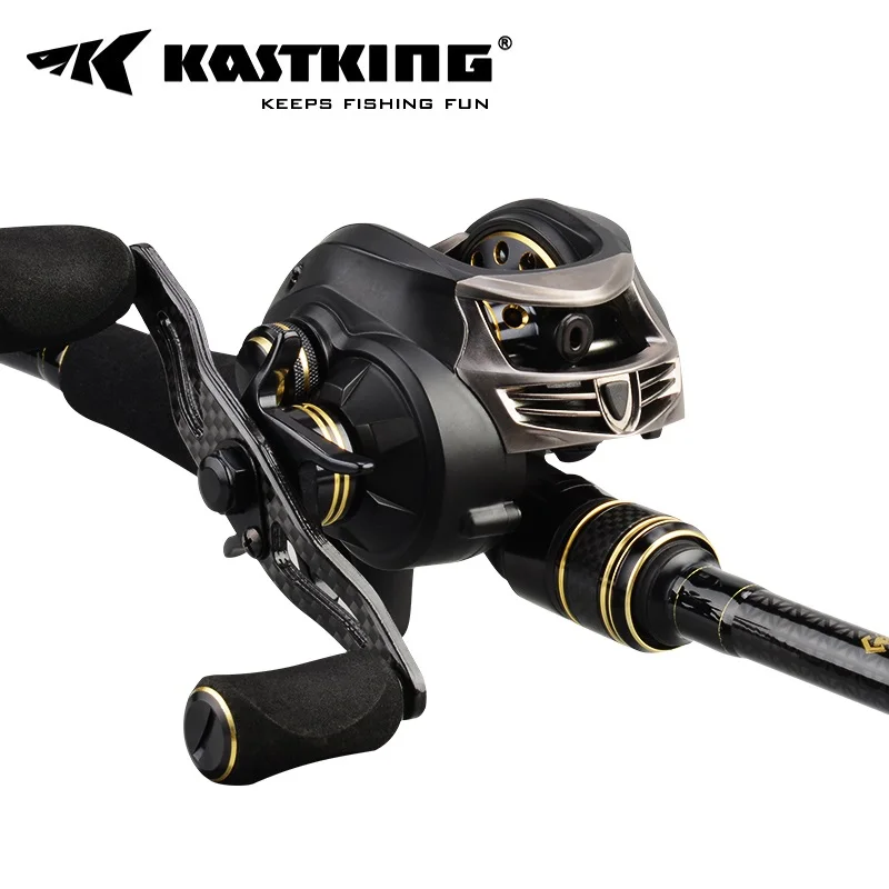 KastKing الشبح Baitcasting الصيد بكرة + الكربون صب الصيد رود كومبو KastKing الشبح Baitcasting الصيد بكرة + الكربون صب الصيد رود كومبو