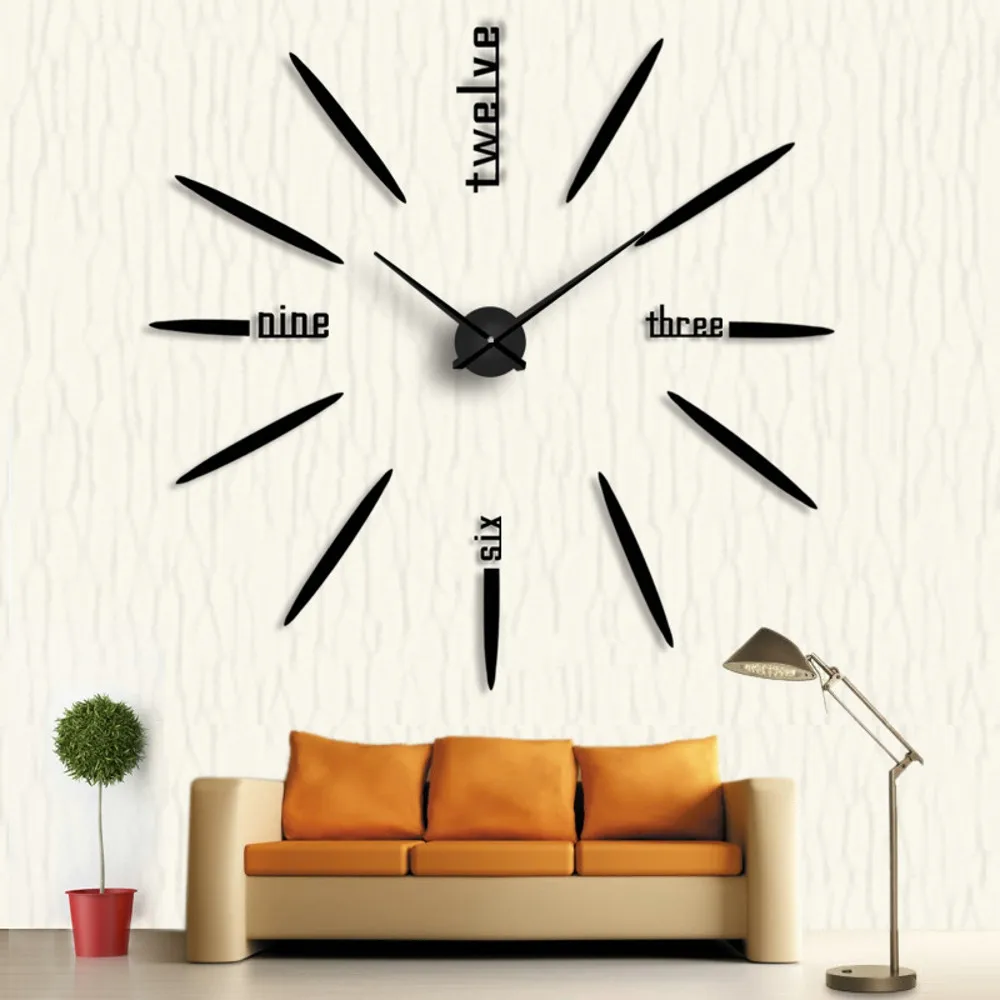 Настенные часы современный дизайн большие декоративные часы на стену зеркальные настенные часы Наклейка 3D настенные часы домашний декор