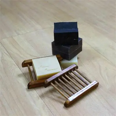 

1PC Useful Natural Wood Strong Bathroom Soap Dish Drain Tray Holder Sponge Plate Home Storage Rack 12*9cm