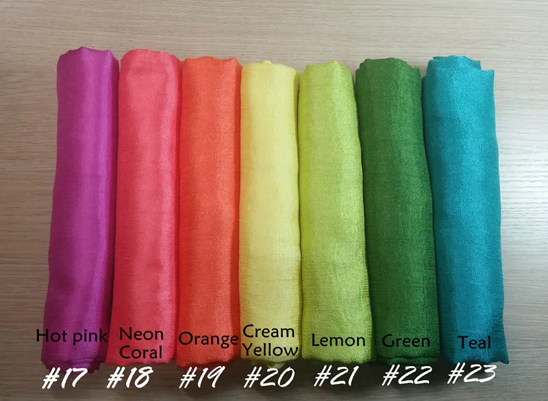 Number 21 color Лидер продаж, Женский однотонный атласный платок, однотонный шрам, модный Шелковый мусульманский головной платок, хиджаб большого размера, обертывания, 50 шт./партия - Цвет: Number 21 color