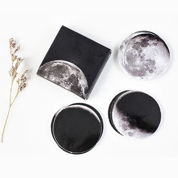 

SEKINEW 45Pcs/box Cute Creative Moon Mini Paper Sticker Diary Scrapbooking Label Sticker Car Interior Stickers