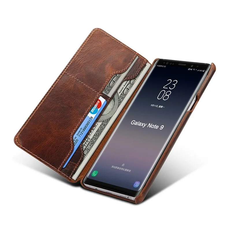 Buy Solque Real Genuine Leather Flip Case For Samsung