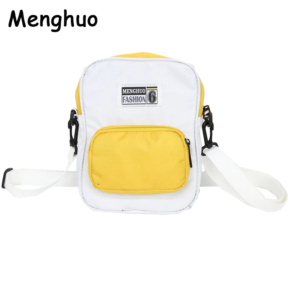 

Menghuo Brand New Fashion Women Handbag Panelled Shoulder Bag Leisure Nylon Men Messenger Bag Female Crossbody Bags for Boys Bag