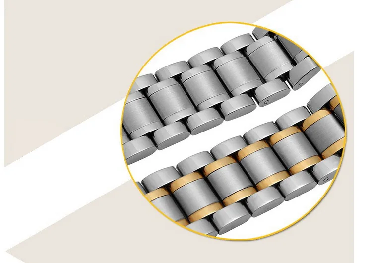 Ремешок для часов из нержавеющей стали 14 мм 16 мм 18 мм 22 мм 24 мм ремешок для часов браслет с застежками-бабочками черный, серебристый, розовое золото