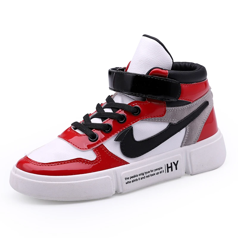 

Boys shoes children genuine leather sneakers star Kids Sports Shoes big boy Casual Boots Rubber Button sport shoes EUR 27-40