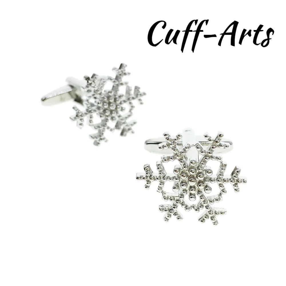 

2020 New Arrive Men's Shirt Cufflinks Snowflake Christmas Cufflinks Copper Men Enamel Cuff Linkst Cuff links Gift For Men C10256
