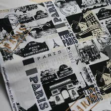 100X110 см я люблю открытка с Парижем Парижские пейзажи простая хлопковая ткань для скатерти занавес украшения DIY-BK130