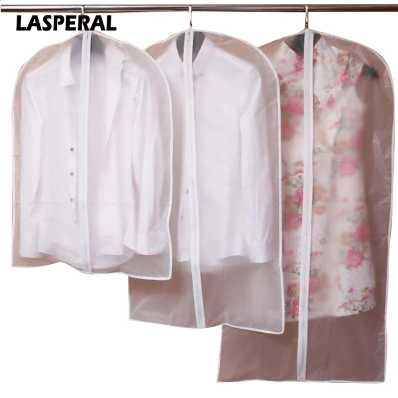 

LASPERAL Transparent Wardrobe Storage Bag Hanging Dress Clothes Garment Suit Coat Jacket Dustproof Covers Zipper Protector