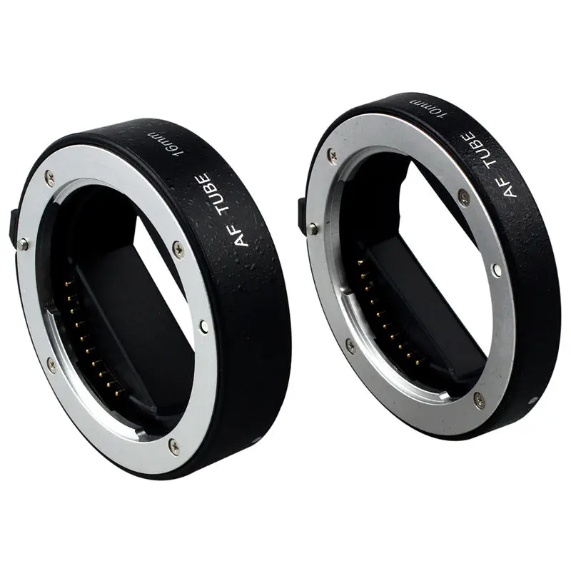 Черный металлический AF Автофокус Макро Удлинитель Набор 10 мм и 16 для Sony NEX e