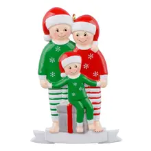 Free Personalization - Pajama Family 3 Ornament Personalized Christmas Tree Decoration Christmas Creative Gift Free Personalization - Pajama Family 3 Ornament Personalized Christmas Tree Decoration Christmas Creative Gift