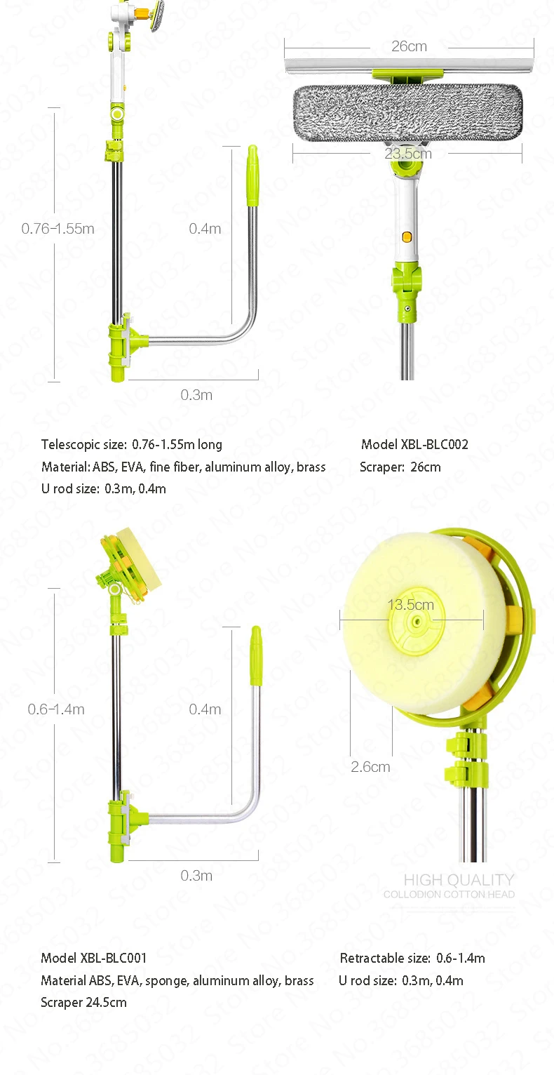 15% Y245 Горячая модернизированная телескопическая высокая посадка для очистки стекол щетка для мытья окон щетка для пыли Очистка окон Hobot