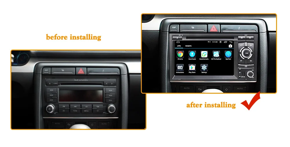 Best Free shipping!Navifly android8.1 Quad Core Car DVD Player GPS Navi for Audi A4 S4 RS4 2002-2008 with 4g wifi BT RDS FM 9