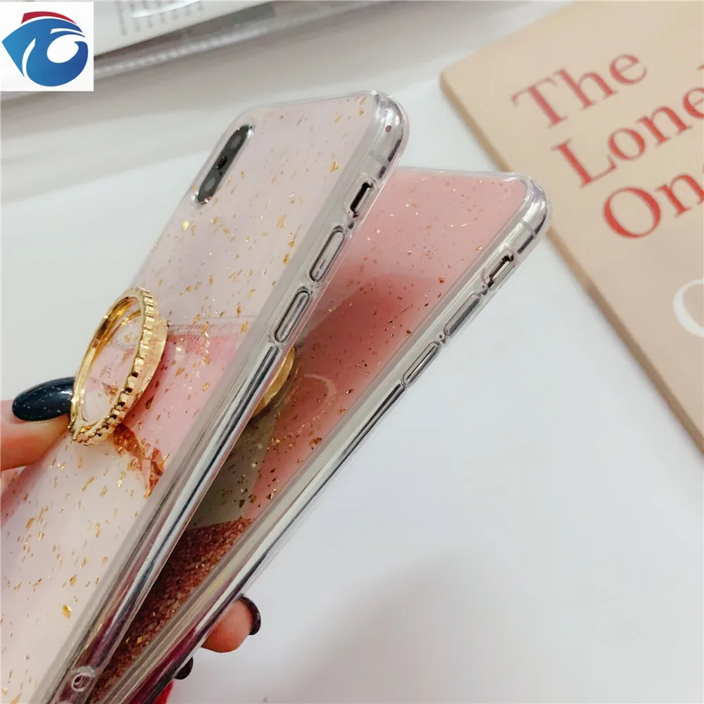 HUANQING Luxury gold foil tinted marble cell phone case For iPhone 6 6S 7 7Plus 8 8Plus XR XS Max Stent Protection Shell06