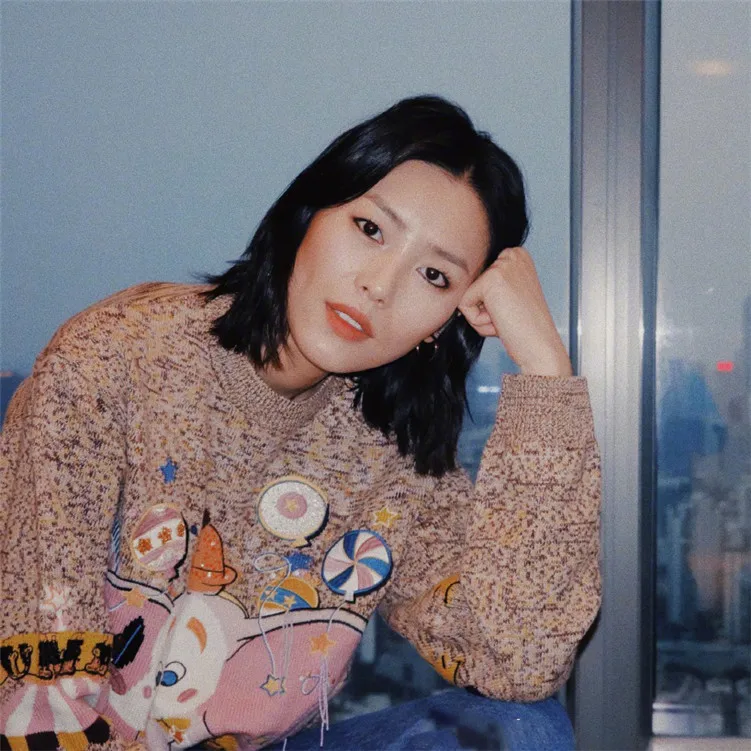 Heavy Industries Embroidery Nail Pearl Leisure Jacquard Long Sleeve Loose Knitted Sweater Woman 2019 Pullovers O-Neck Casual