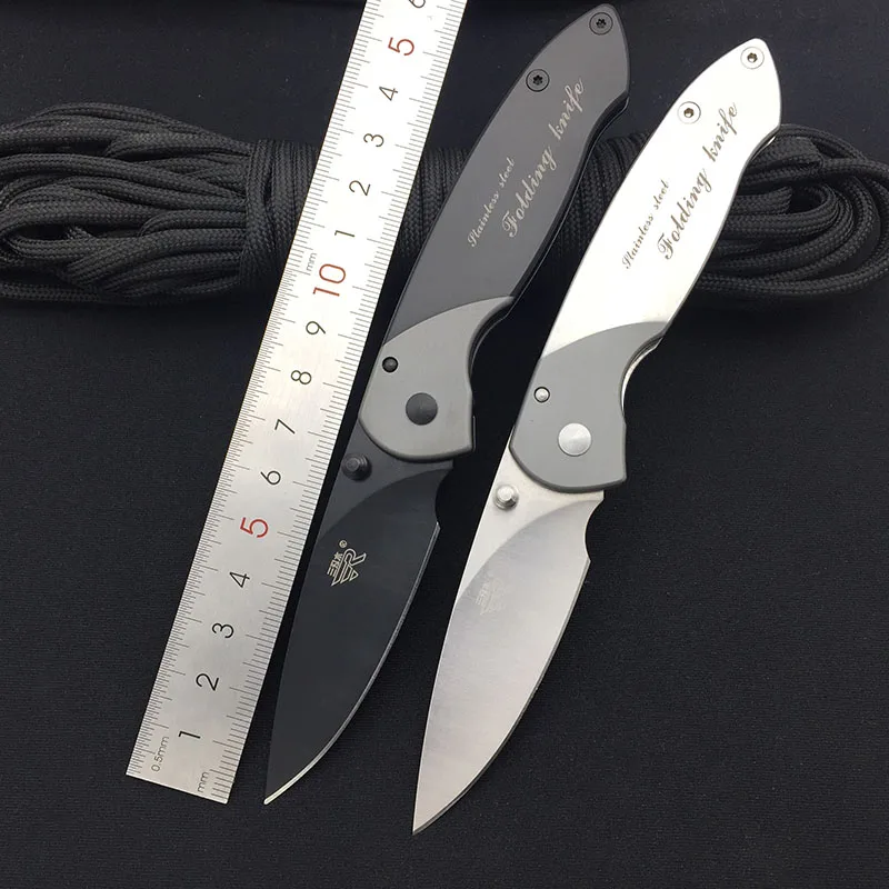 Baratos Sanremu 7023 LUC SA cuchillo plegable 8Cr14Mov hoja 3Cr14N mango al aire libre Camping caza fruta herramienta de corte EDC cuchillos de bolsillo