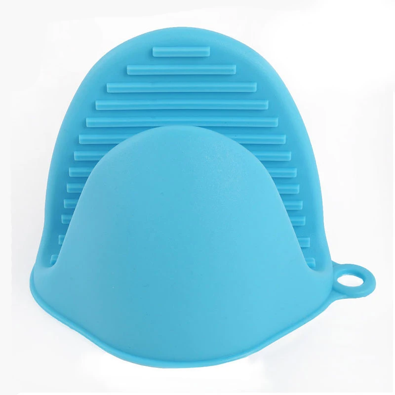 1 пара кухонных силиконовых термостойких защитных зажимов с антипригарным противоскользящим держателем для горшков и кишков - Цвет: Blue