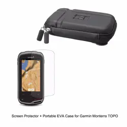 Автомобиль Портативный EVA сумка + Прозрачный экран протектор щит плёнки для Garmin Monterra TOPO ручной навигатор