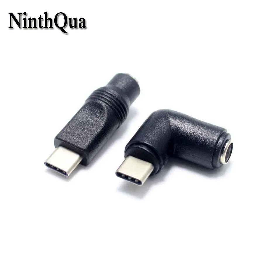 1 шт. 5 5x2 мм гнездовой разъем к USB Type C 3 Штекерный 90 / 180 градусов адаптер питания