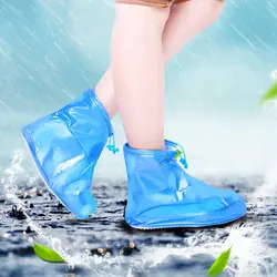 Полупрозрачные Водонепроницаемый резинка Overshoe Бахилы Обувь протектор Для мужчин и Для женщин дождевик для обуви аксессуары