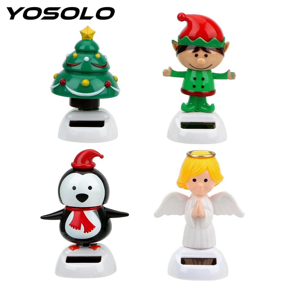 

YOSOLO Car Ornament Swing Doll Cute Car Styling Solar Powered Angel Elf Dancing Shaking Head Dashboard Decoration