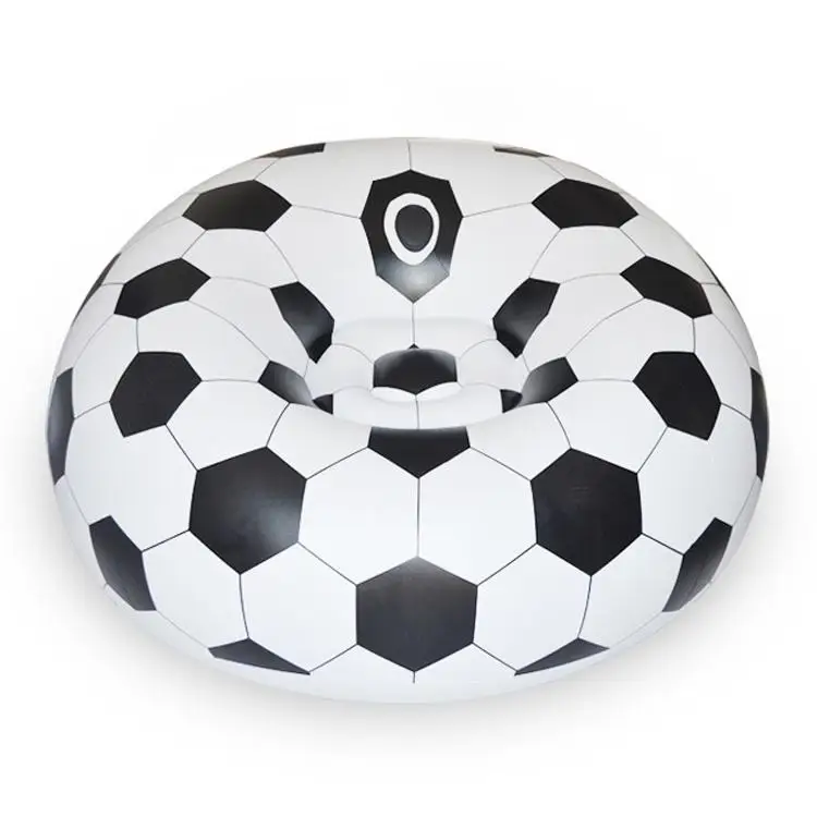 DHL waterproof PVC inflatable seat chairs,instant air filled bean bag chair,football and soccer ball design beanbag