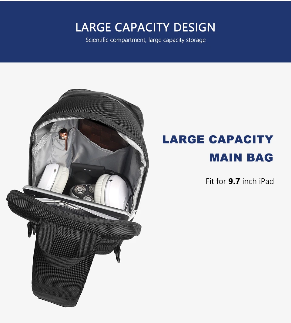 de moda masculina 9.7 polegada ipad ombro