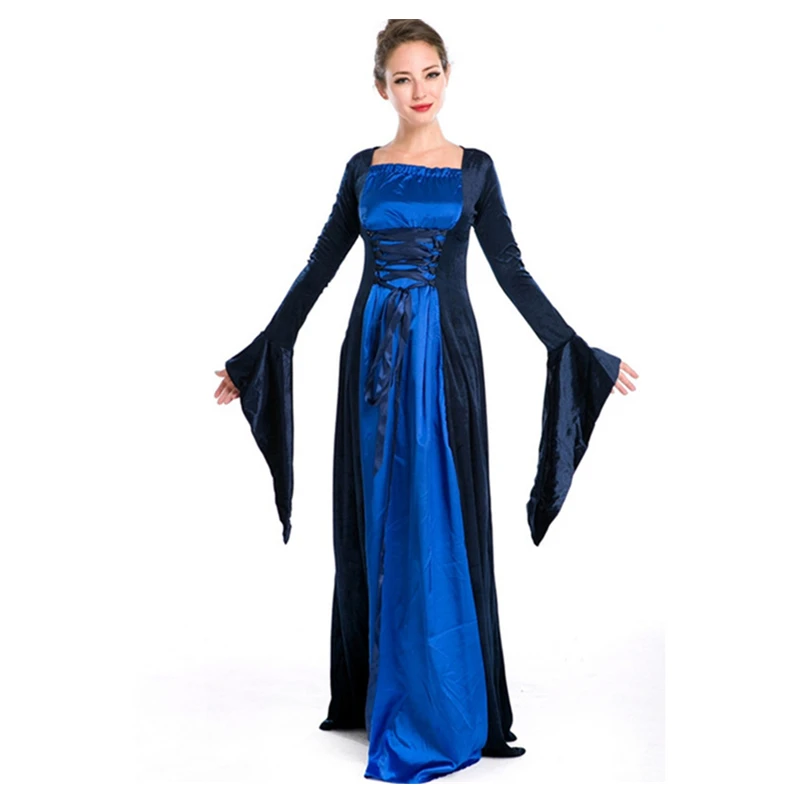 Новый дизайн голубой элегантный костюм Empress Bal lDress с длинным рукавом |
