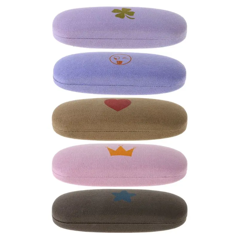 Portable Glasses Box Canvas Hard Case Sunglasses Optical Glasses