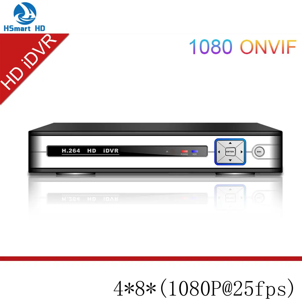 

4 CH 1080P 8CH AHD HD iDVR (1080P@25fps) 6 in 1 DVR /TVR/AVR/ NVR Support ONVIF 8CH AHD Camera+8CH 1080P IPC Camera