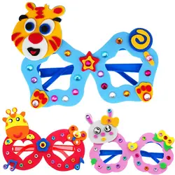 Новый мультяшный эва пены очки-наклейки сделай сам набор для рукоделия Творческий Развивающие игрушки для детского сада День рождения