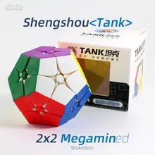 Shengshou Танк Megaminxed Cube 2x2 волшебный куб 2x2x2 скоростная головоломка 12 Сторон Megaminxs игрушки для детей Cubo Magico Megaminxs