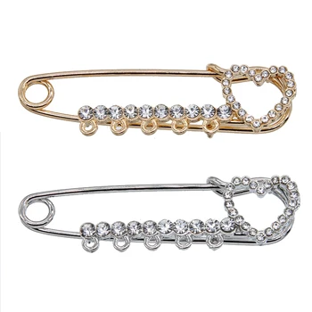

Long big brooch can DIY love heart shape heart bow flower fashion rhinestone lucky pin and brooch female jewelry