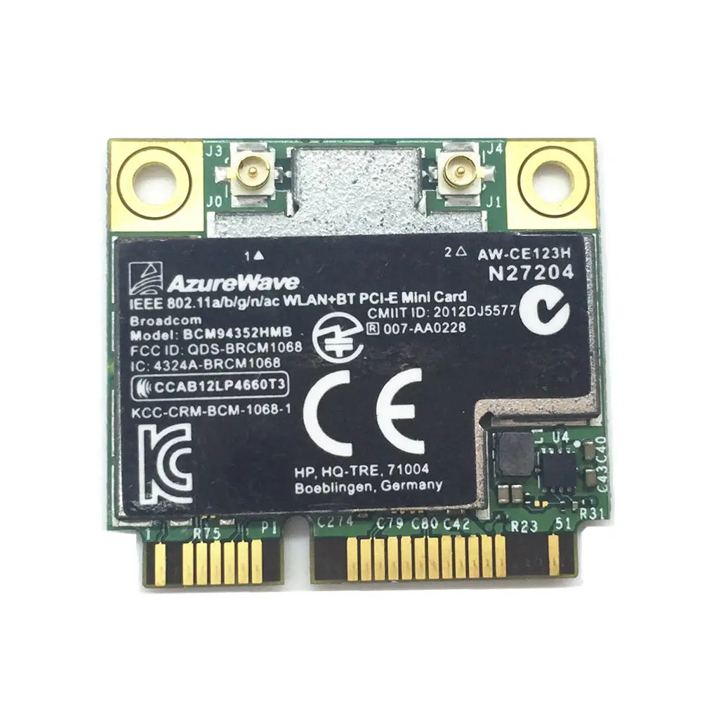 Беспроводная карта-адаптер для Broadcom BCM94352HMB 867 802.11ac WIFI 724935 Мбит/с ac Bluetooth bt 4 0 Combo mini hp