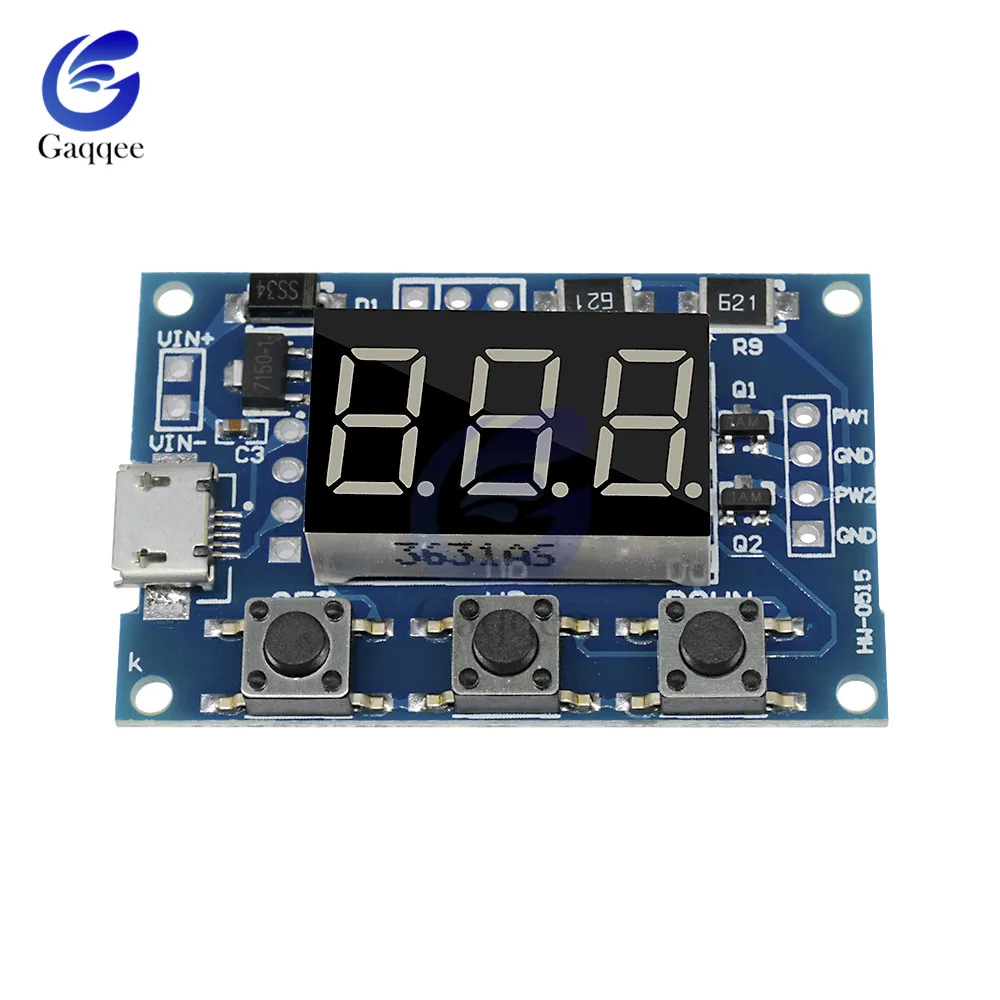 DC PWM Signal Generator Micro USB 2CH Adjustable Duty Cycle Pulse Frequency Digital LED Display Tube DC 5V 12V 24V 1Hz~150KHz