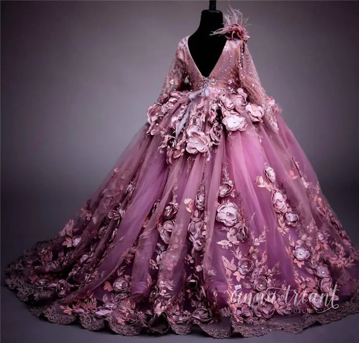 fabulous-girls-pageant-dress-with-3d-flowers-sparkly-sequin-beads-long-sleeves-flower-girl-dresses-fluffy-applique-ball-gown-birthday-dress (1)