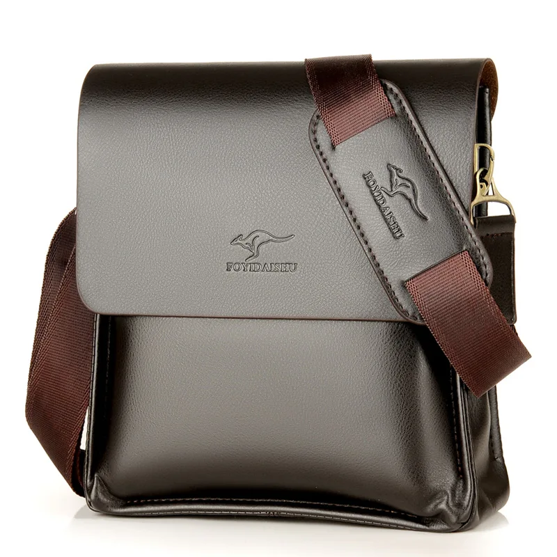  kangaroo Men Bag Fashion pu Leather Crossbody Bag Shoulder Men Messenger Bags vintage Casual Design - 32997868755