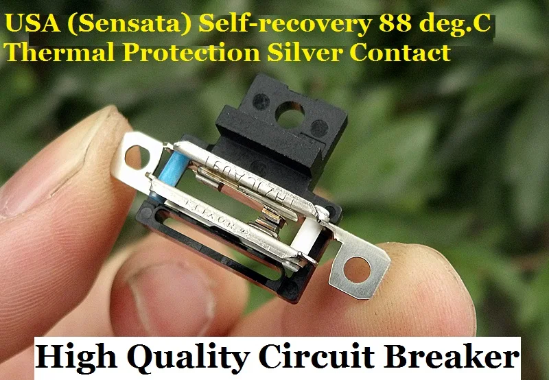 

20PCS USA Product Self-recovery 88 deg.C Thermal Protection Silver Contact High Quality Circuit Breaker
